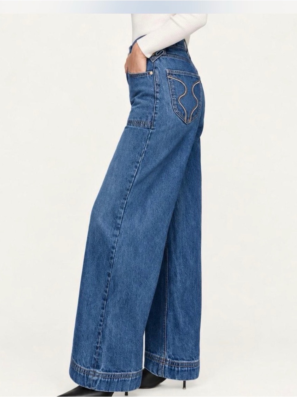 Gap x Cult Gaia Wide Leg Jeans size 10